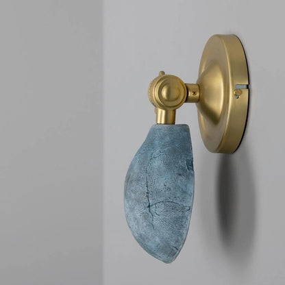 Coco Adjustable Ceramic Wall Light, Blue Earth