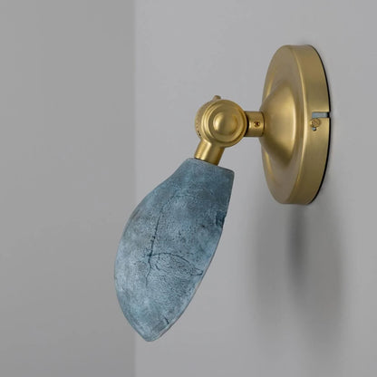 Coco Adjustable Ceramic Wall Light, Blue Earth