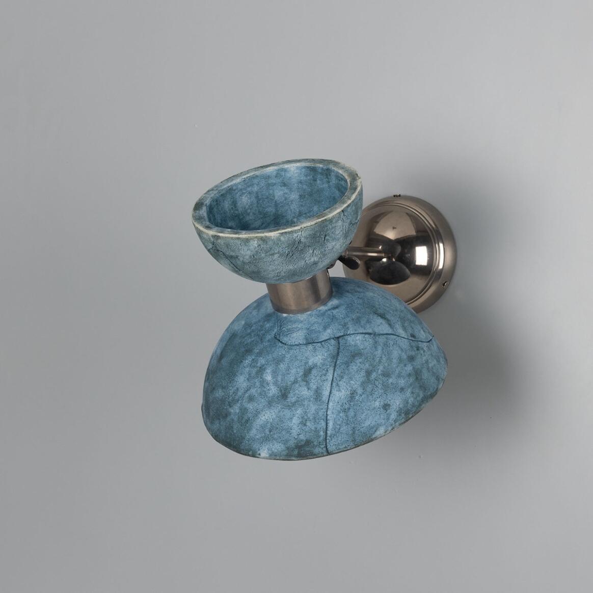 Nakaii Organic Ceramic Wall Light, Blue Earth