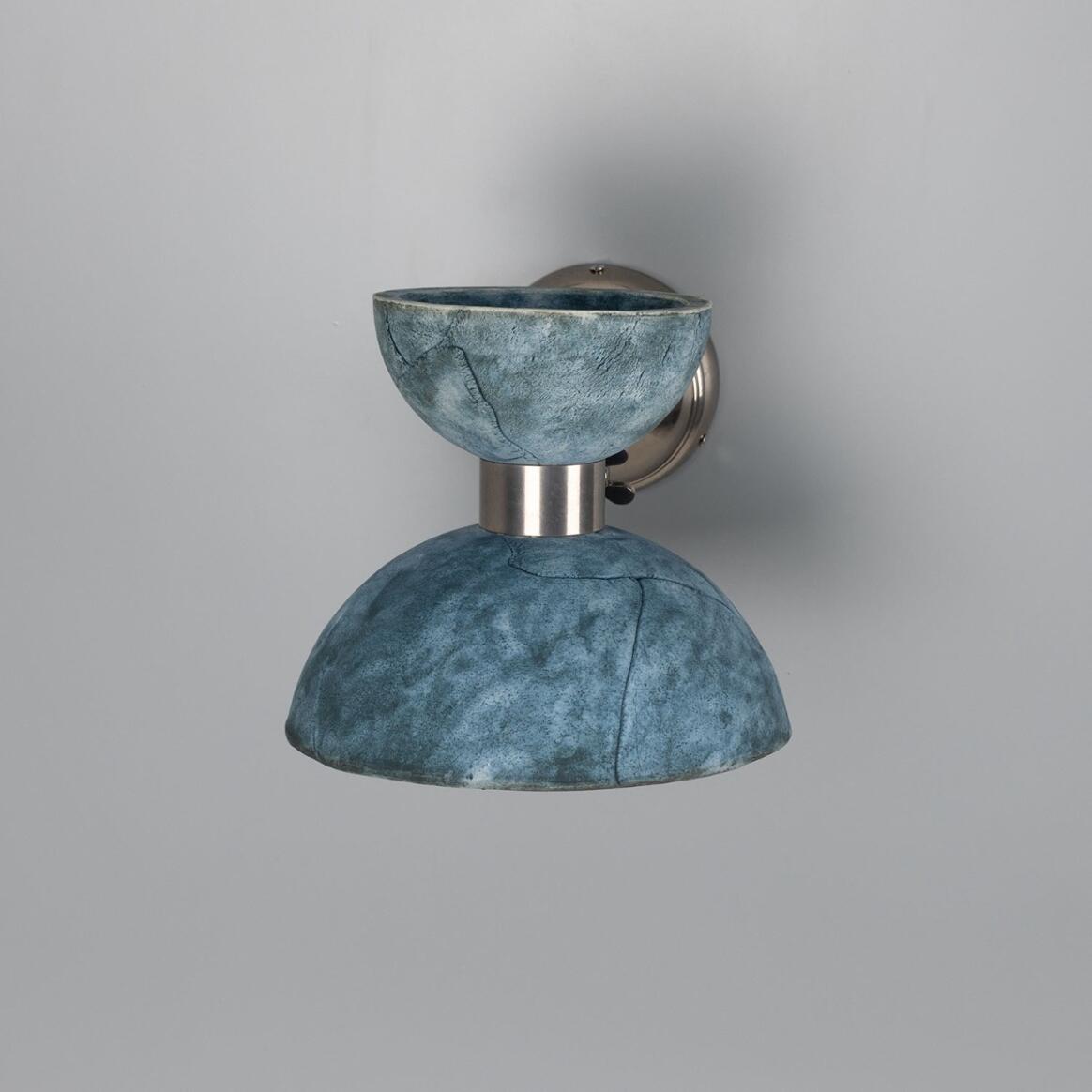 Nakaii Organic Ceramic Wall Light, Blue Earth