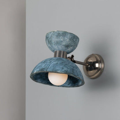 Nakaii Organic Ceramic Wall Light, Blue Earth