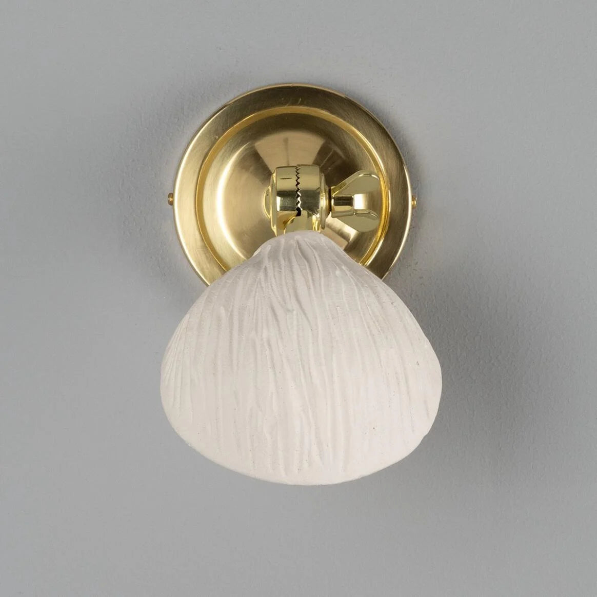 Coco Adjustable Ceramic Wall Light, Matte White Striped