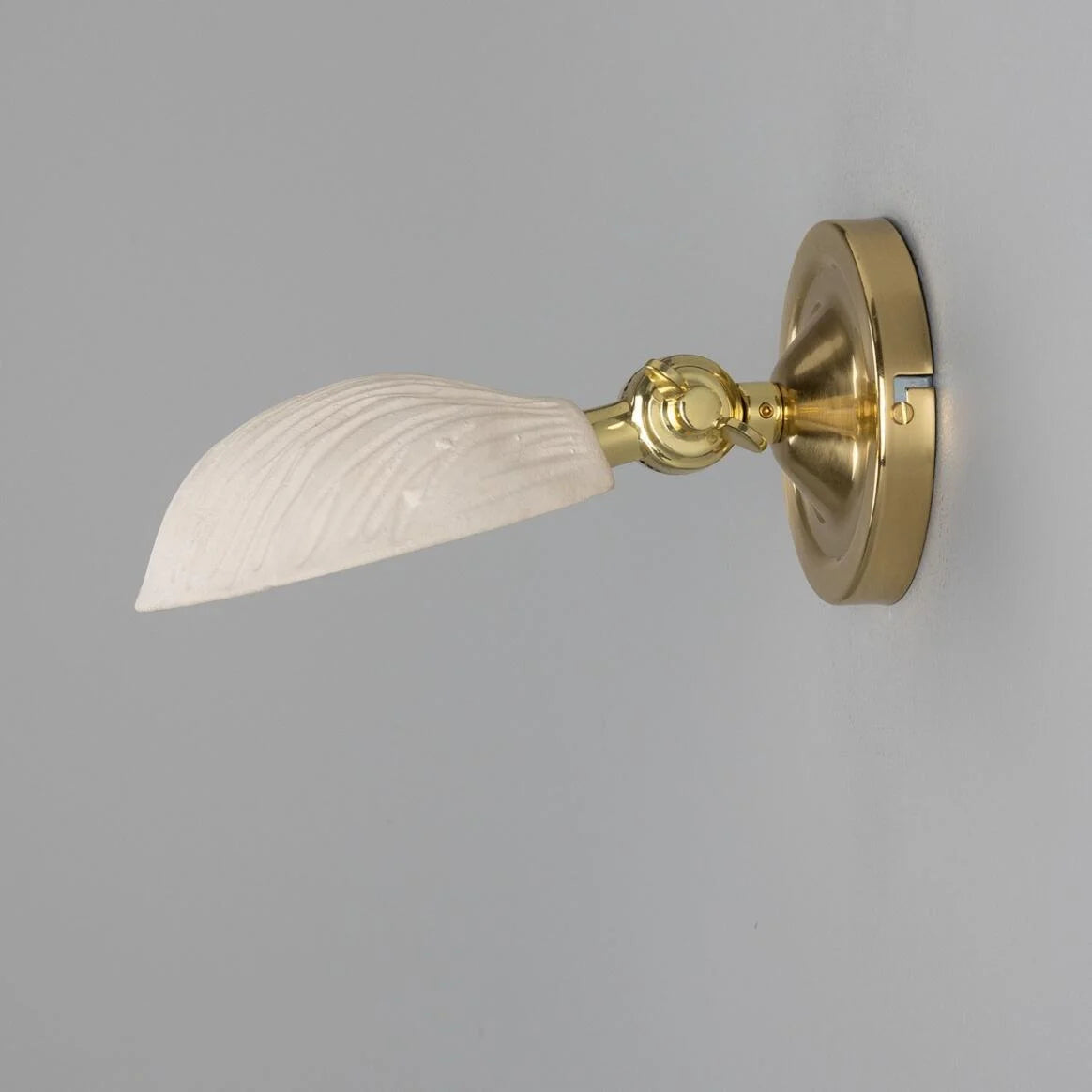 Coco Adjustable Ceramic Wall Light, Matte White Striped