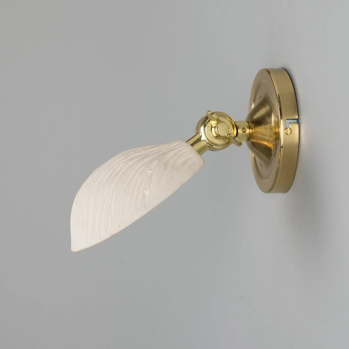 Coco Adjustable Ceramic Wall Light, Matte White Striped