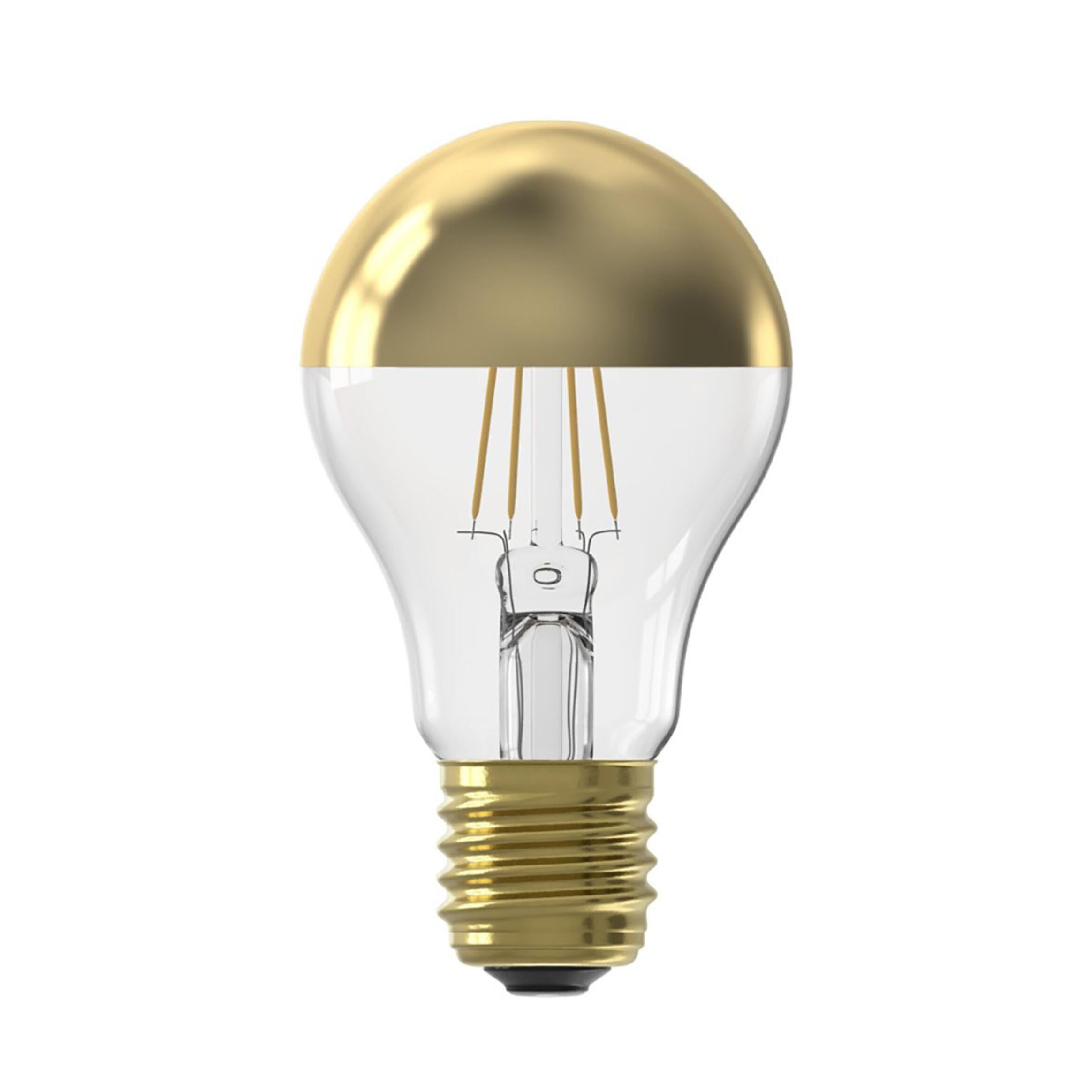 LED Filament Gold Mirror Top Light Bulb Dimmable E27 4W 2200K 300lm 6cm
