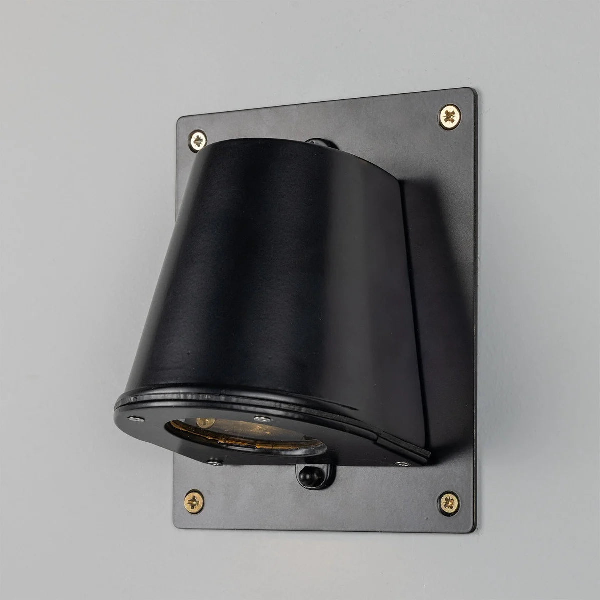 Wade Outdoor Brass Spotlight with Back Plate 15.2cm