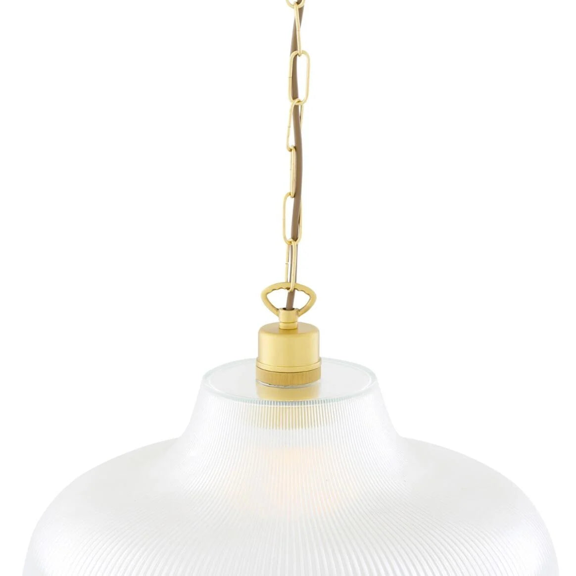 London Prismatic Railway Glass Pendant Light 40cm
