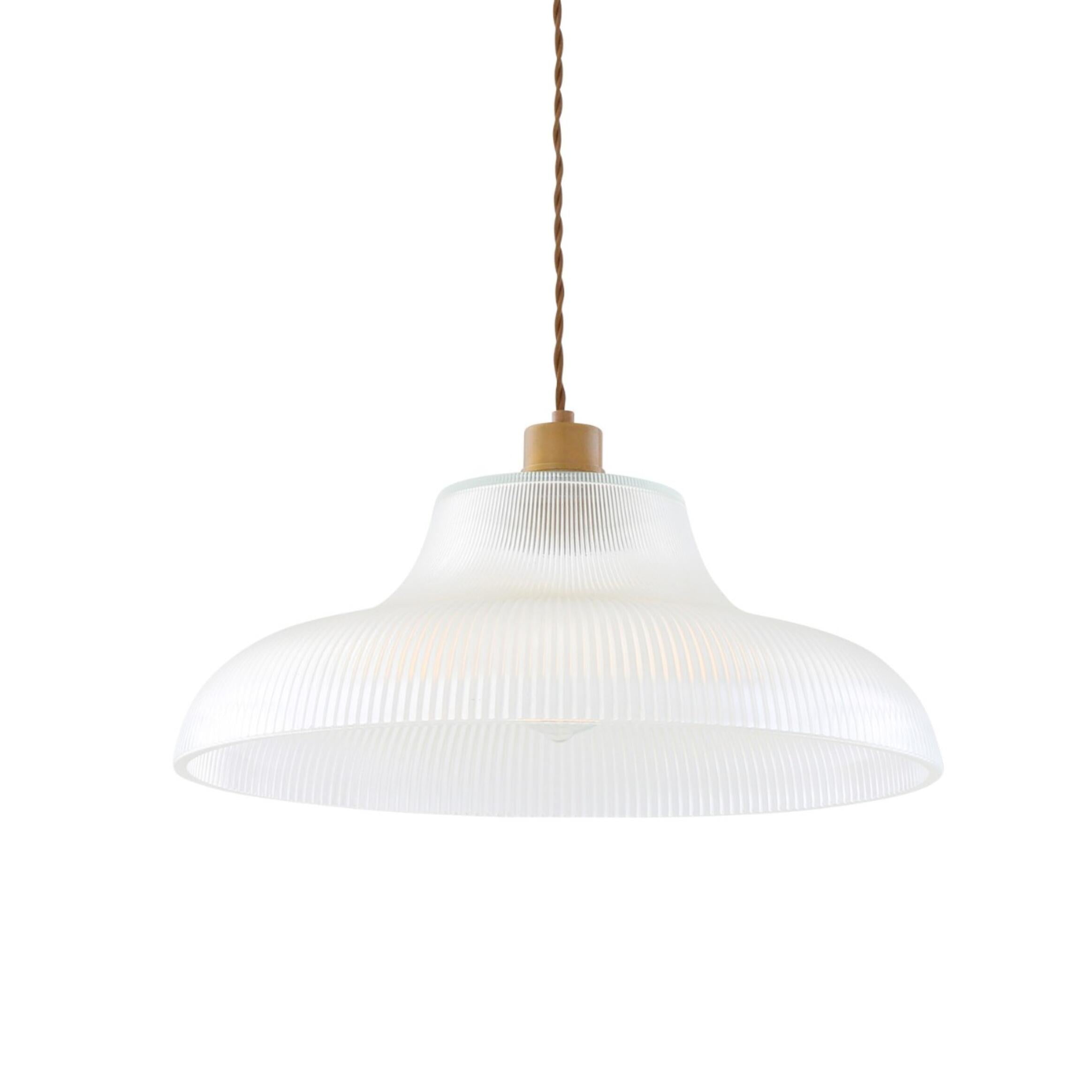Mono Vintage Railway Glass Pendant Light 40cm