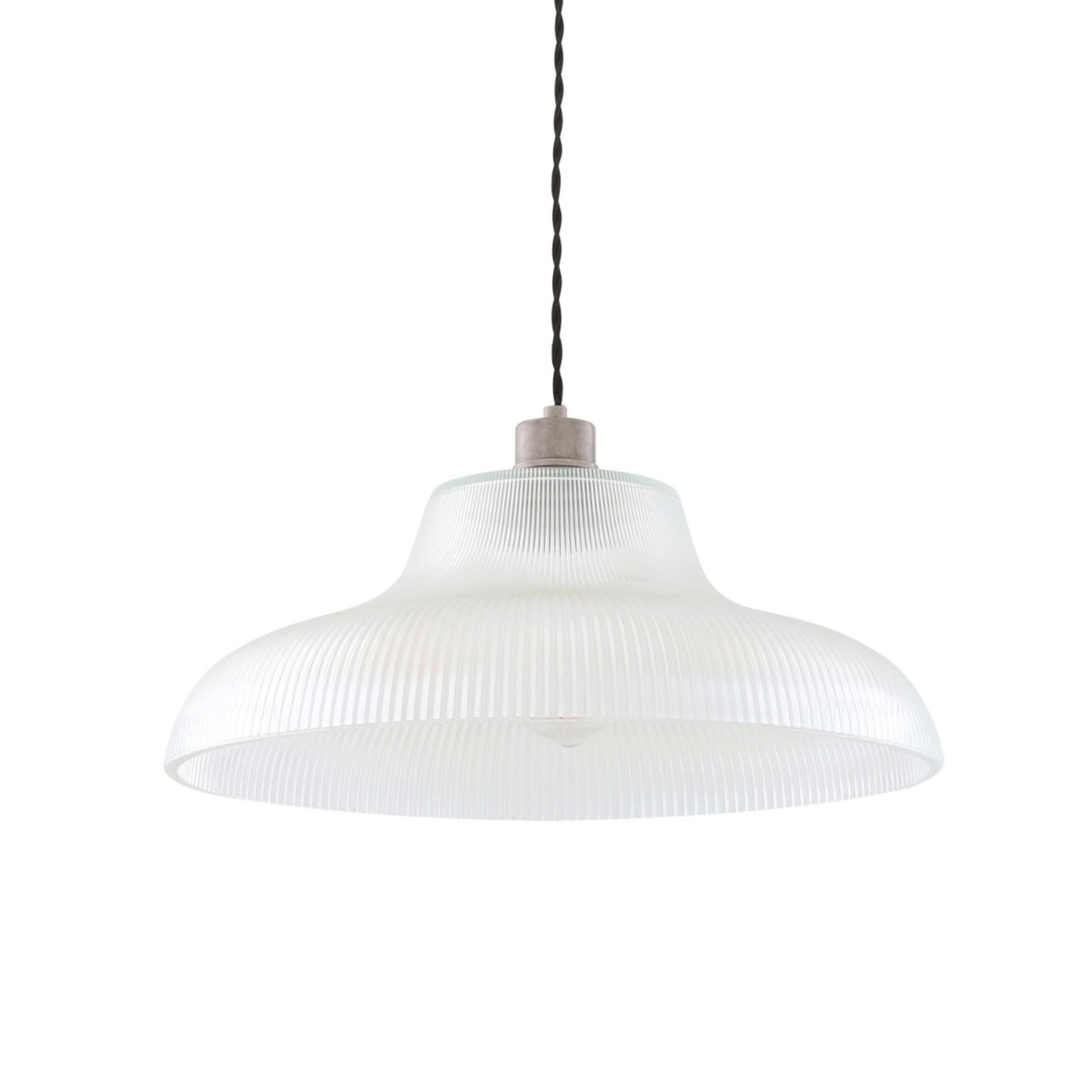 Mono Vintage Railway Glass Pendant Light 40cm