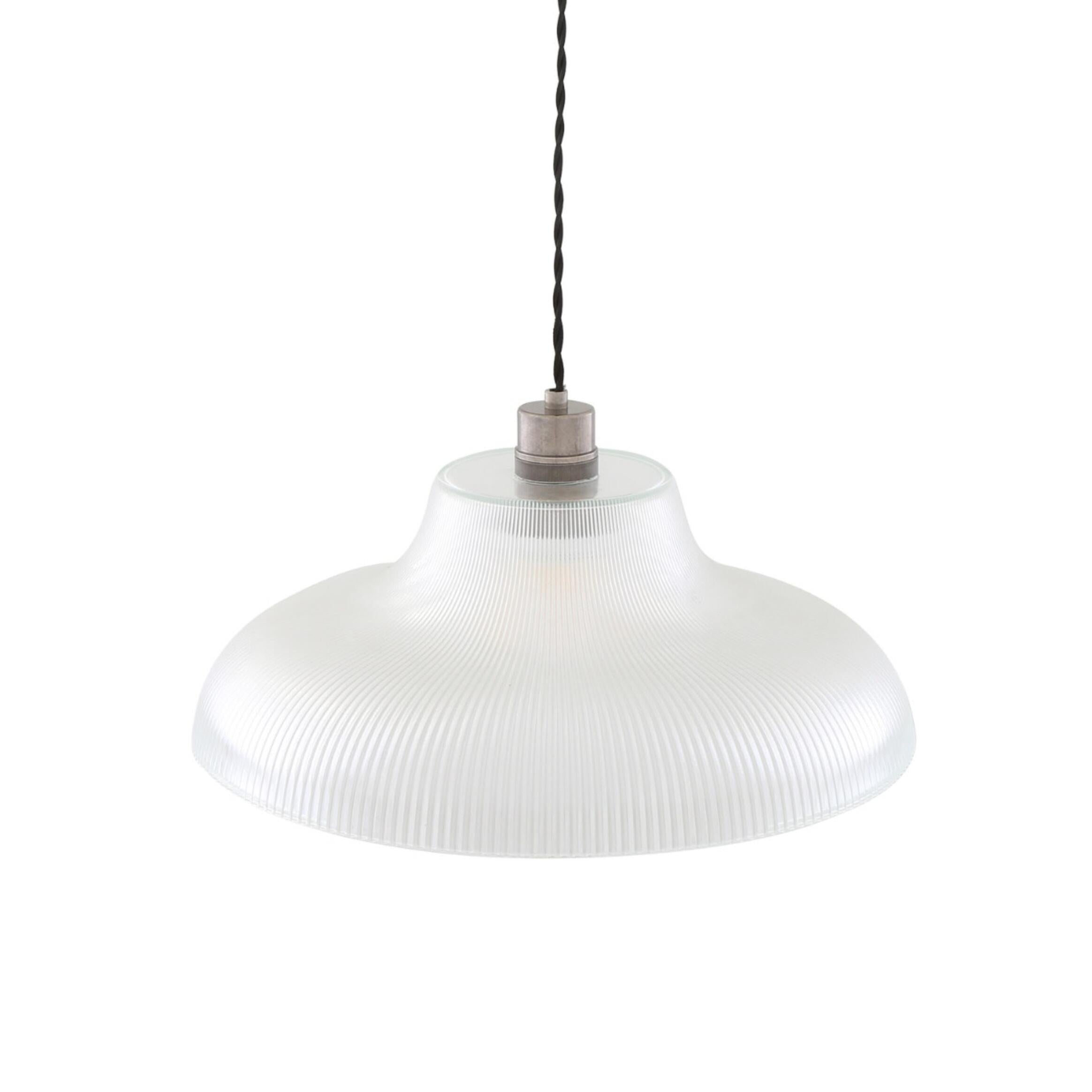 Mono Vintage Railway Glass Pendant Light 40cm