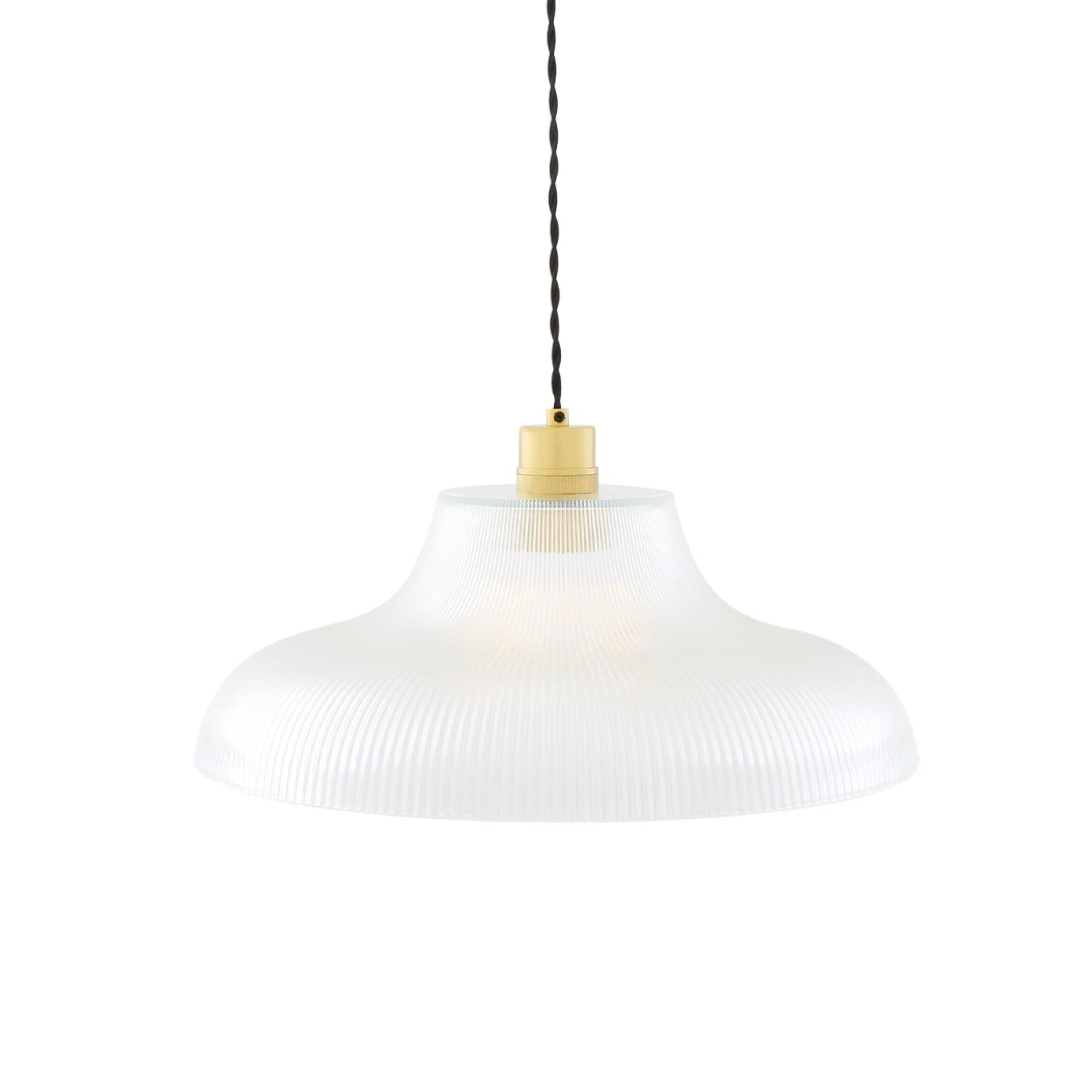 Mono Vintage Railway Glass Pendant Light 40cm