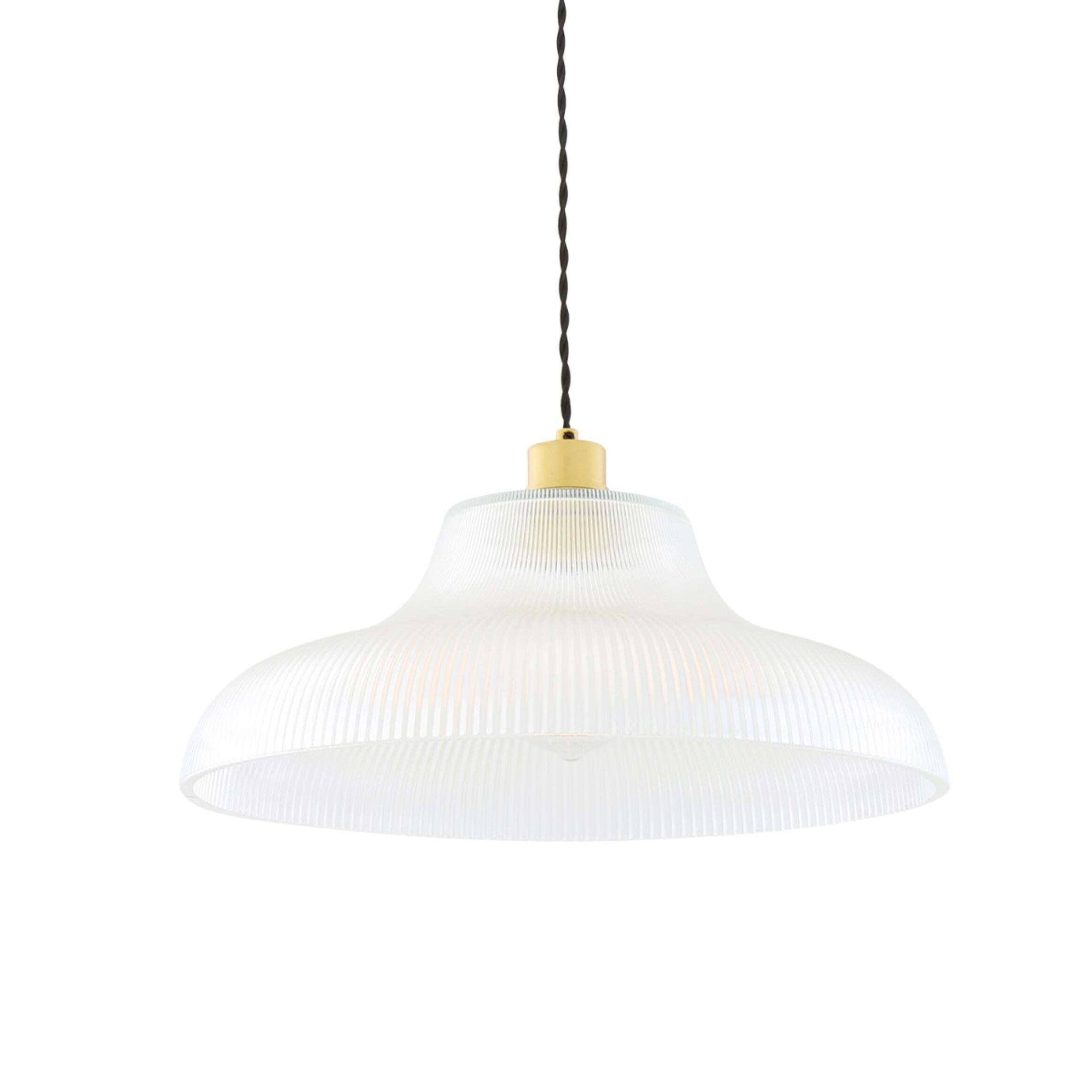Mono Vintage Railway Glass Pendant Light 40cm