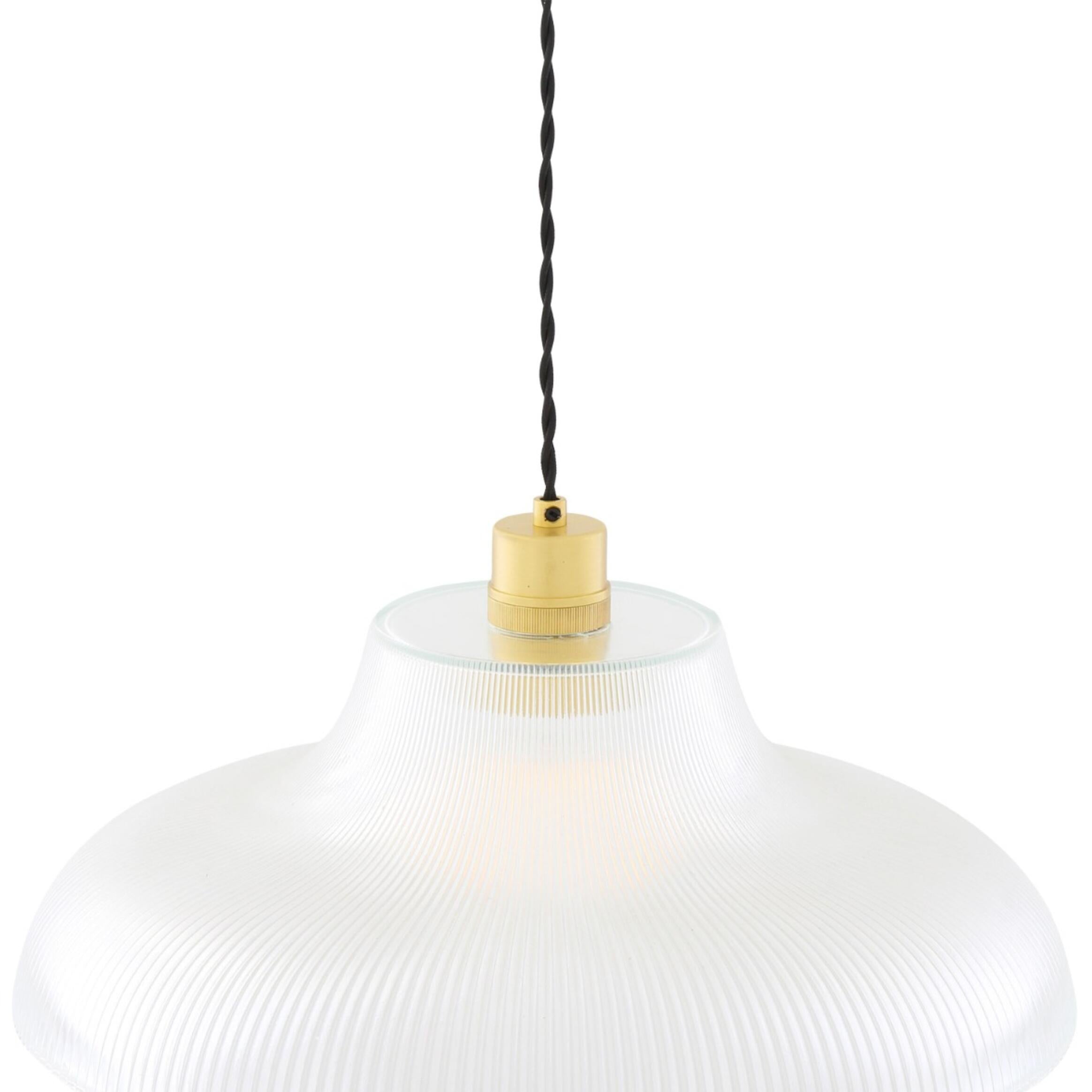Mono Vintage Railway Glass Pendant Light 40cm