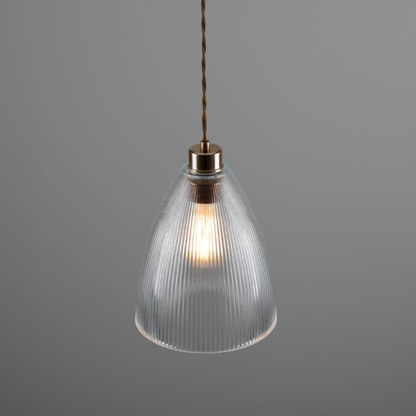 Corvera Holophane Glass Pendant Light 20cm