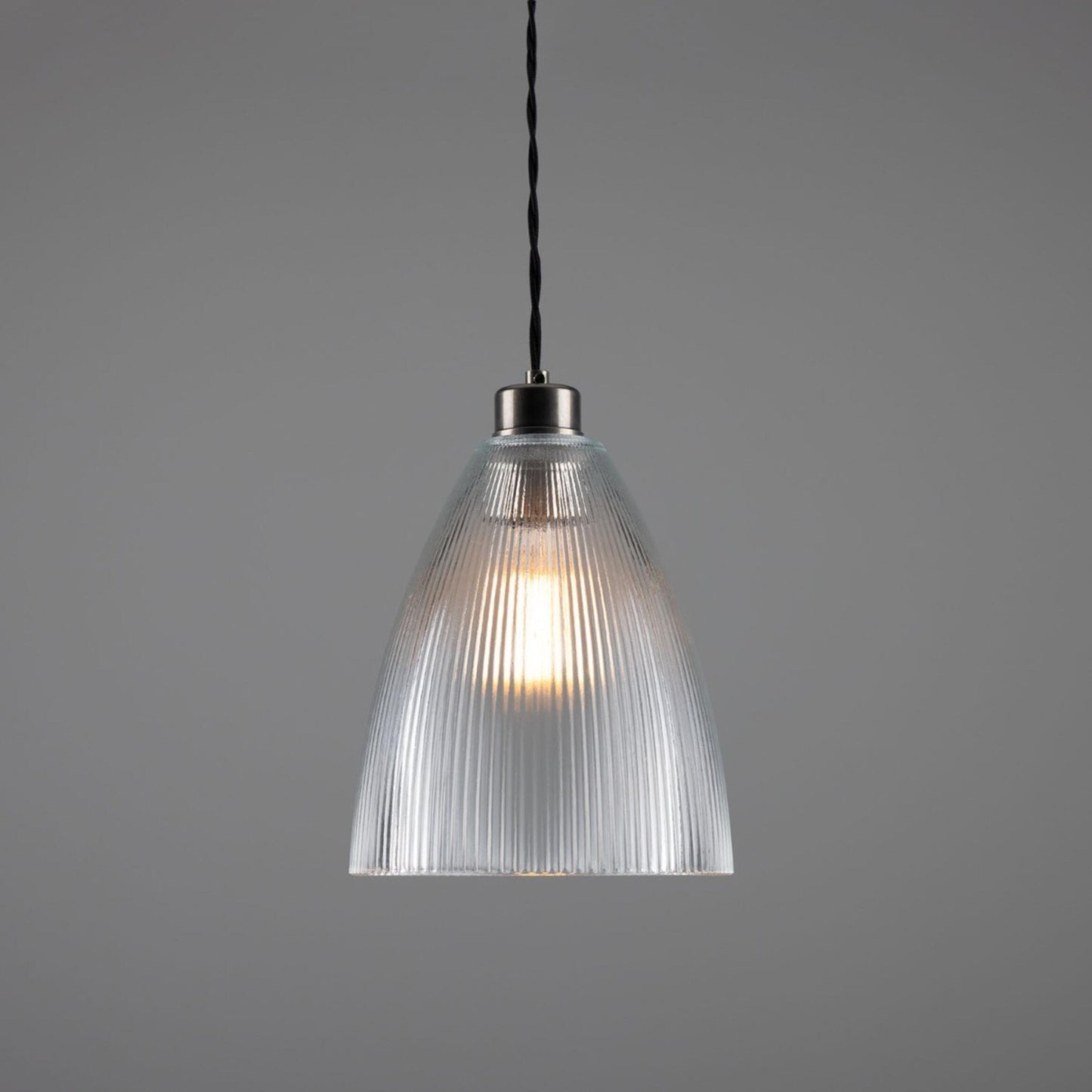 Corvera Holophane Glass Pendant Light 20cm