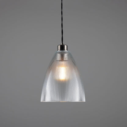Corvera Holophane Glass Pendant Light 20cm