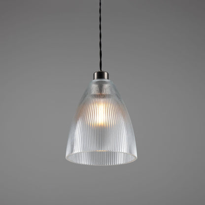 Corvera Holophane Glass Pendant Light 20cm