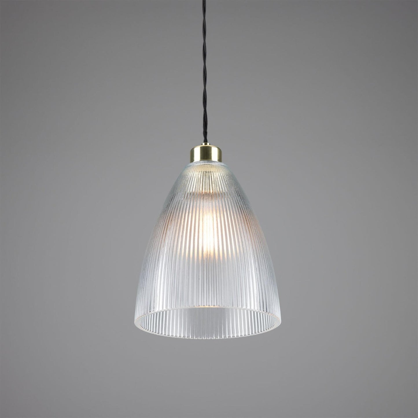Corvera Holophane Glass Pendant Light 20cm