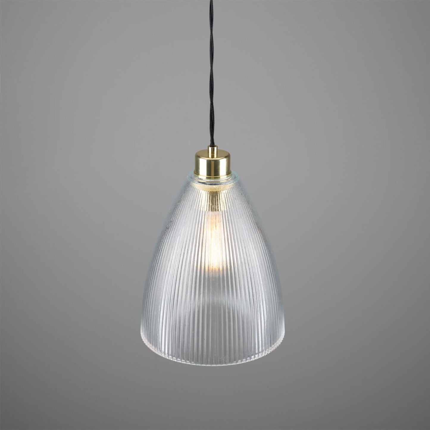 Corvera Holophane Glass Pendant Light 20cm