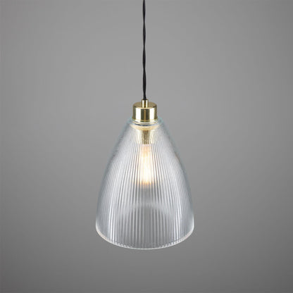 Corvera Holophane Glass Pendant Light 20cm