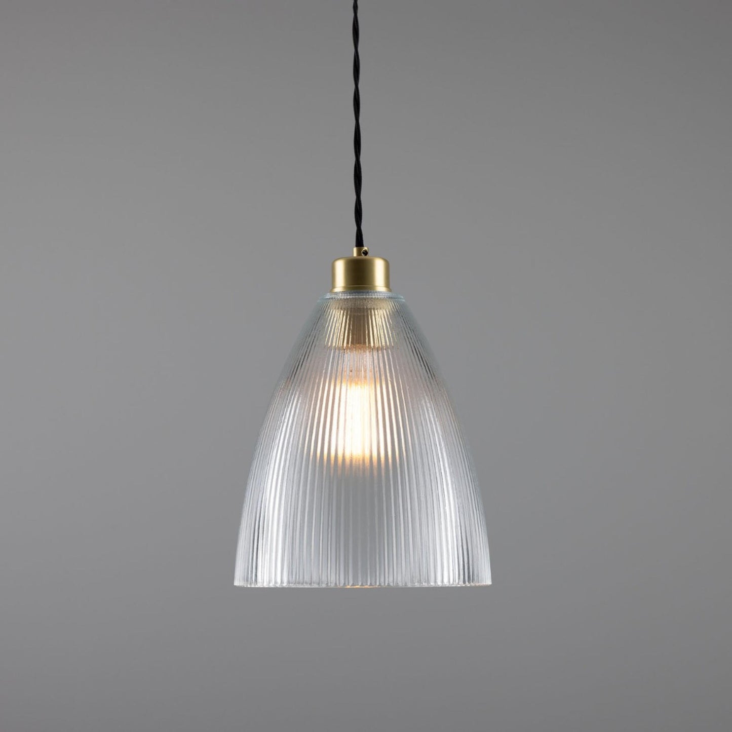 Corvera Holophane Glass Pendant Light 20cm