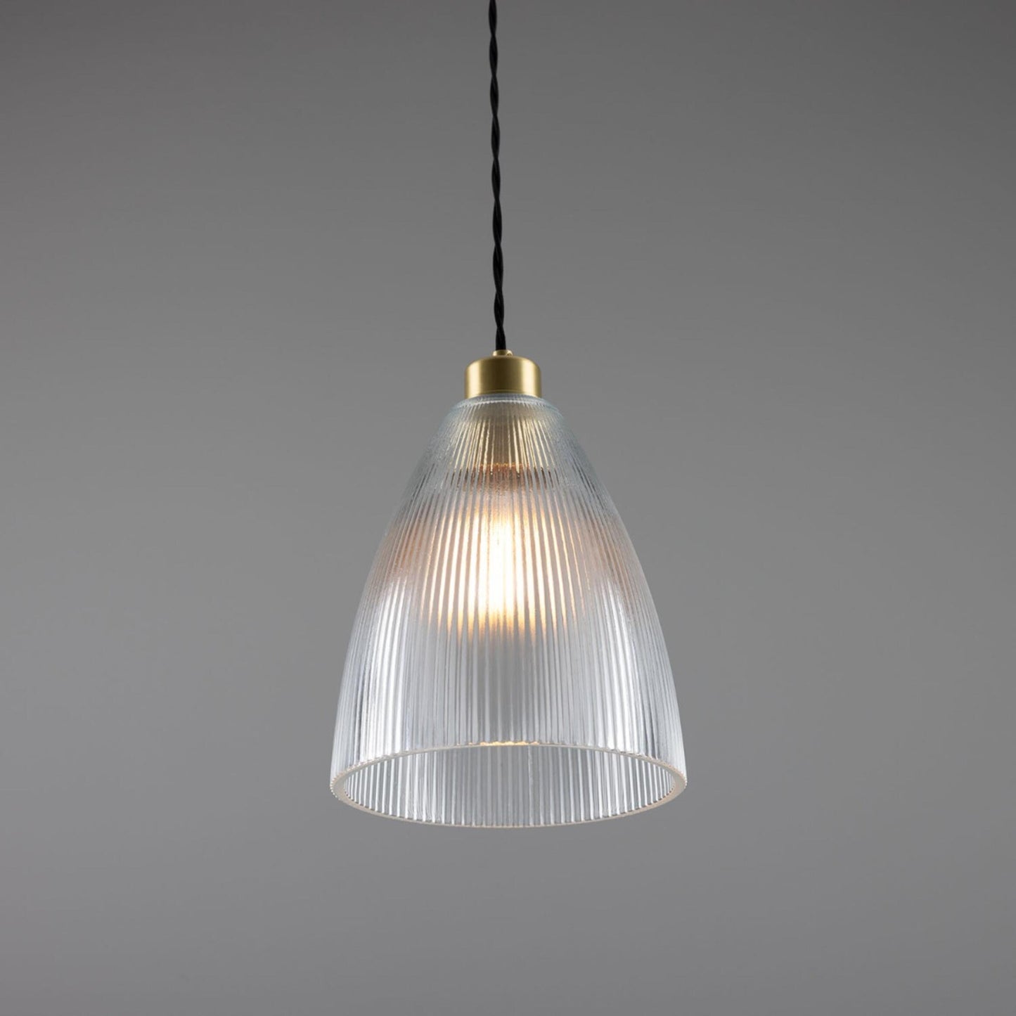 Corvera Holophane Glass Pendant Light 20cm