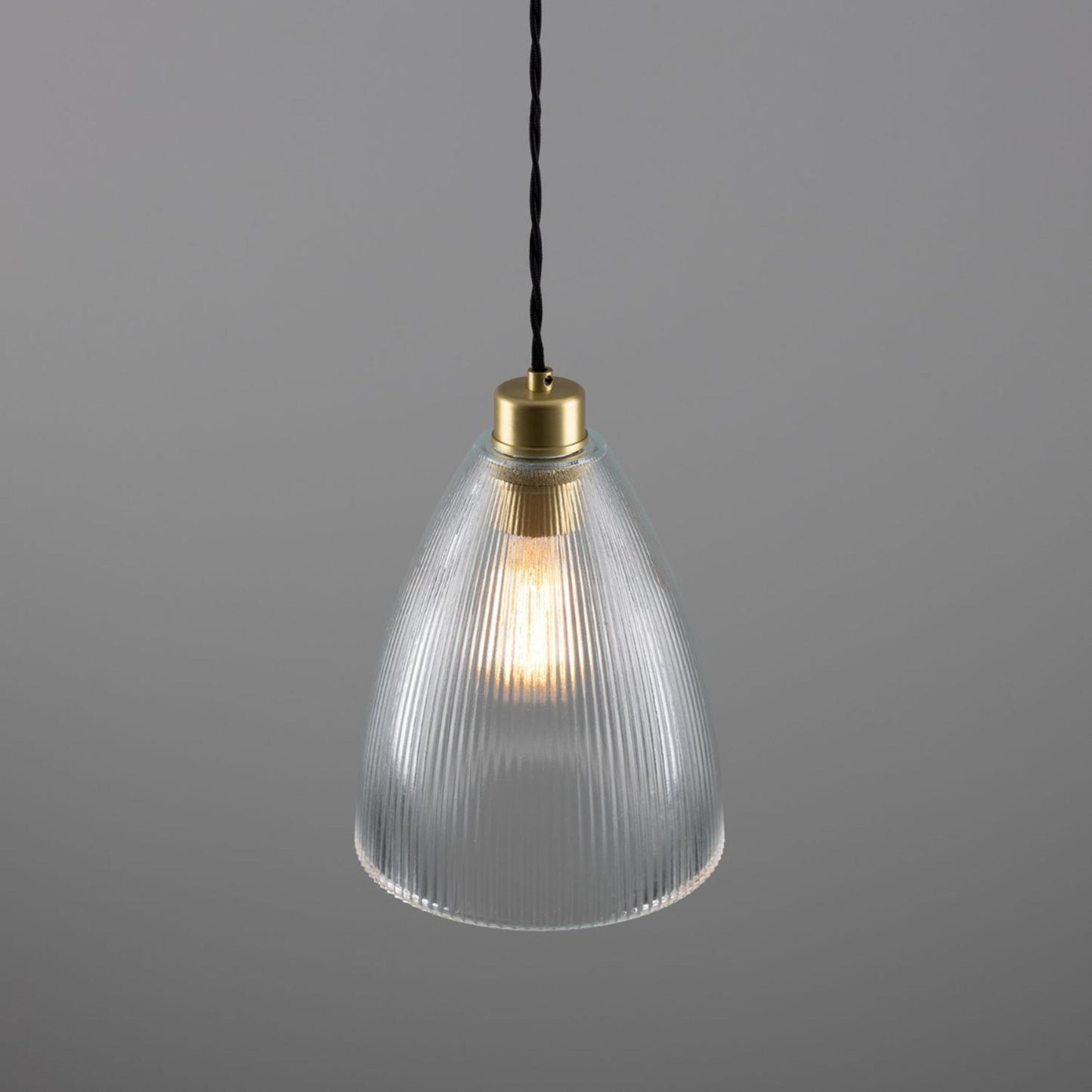 Corvera Holophane Glass Pendant Light 20cm