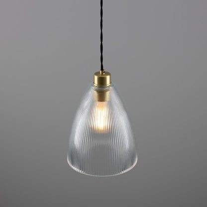 Corvera Holophane Glass Pendant Light 20cm