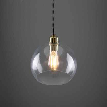 Eden Clear Open Glass Globe Pendant Light 25cm