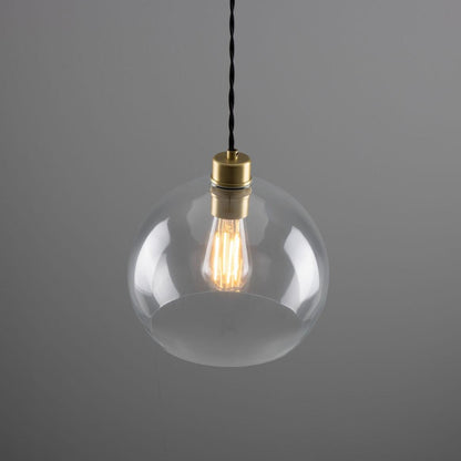 Eden Clear Open Glass Globe Pendant Light 25cm