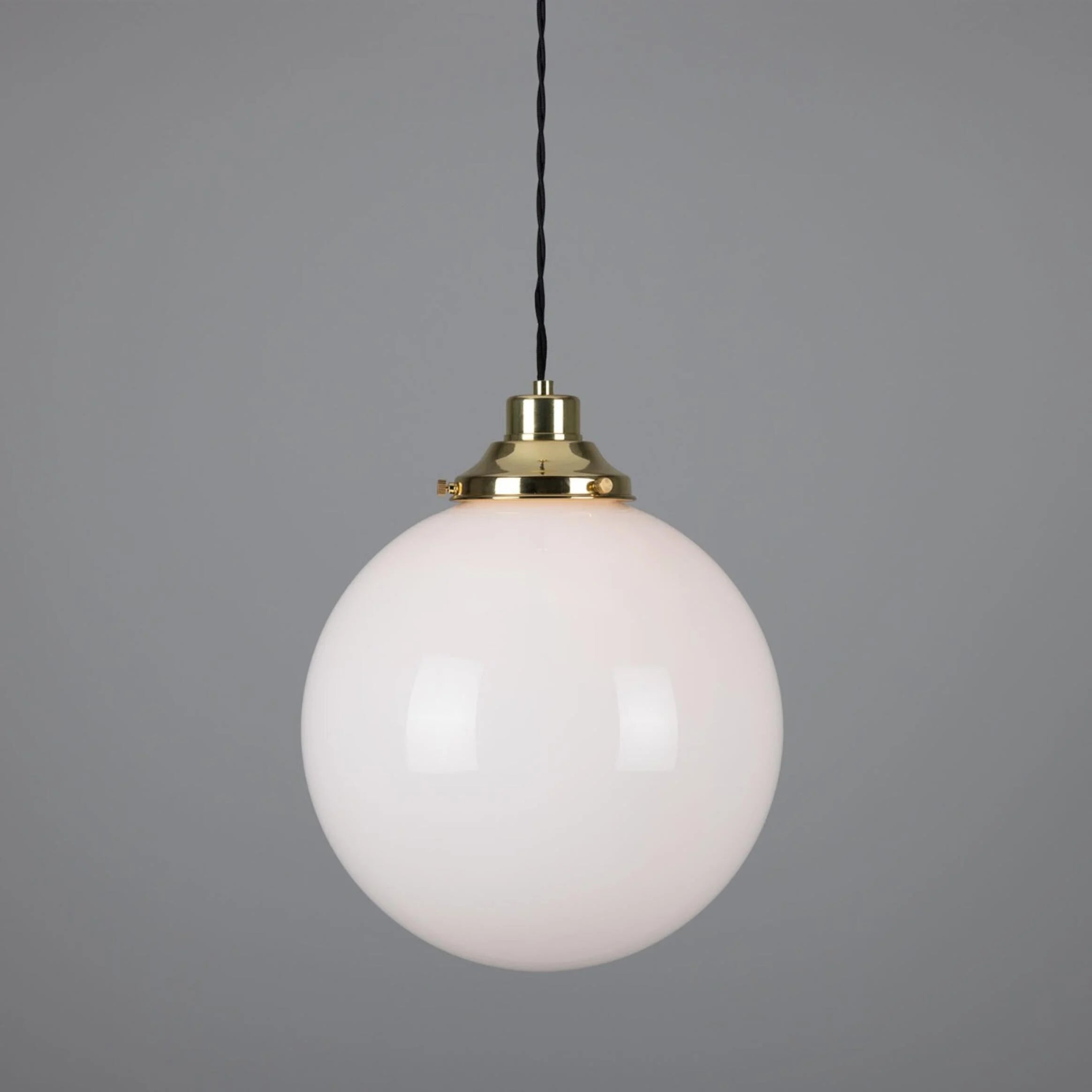 Gentry Opal Glass Globe Pendant Light 30cm