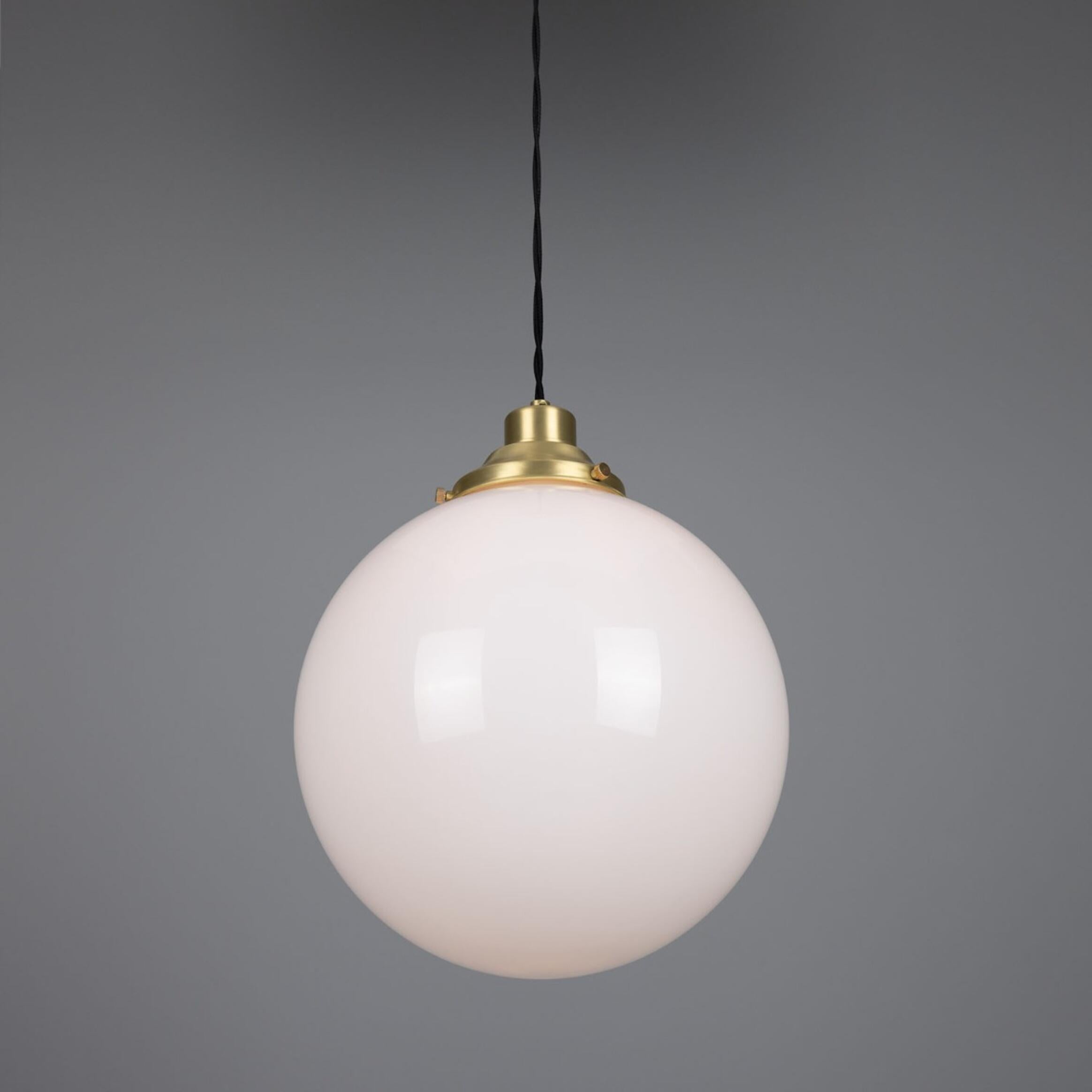 Gentry Opal Glass Globe Pendant Light 30cm