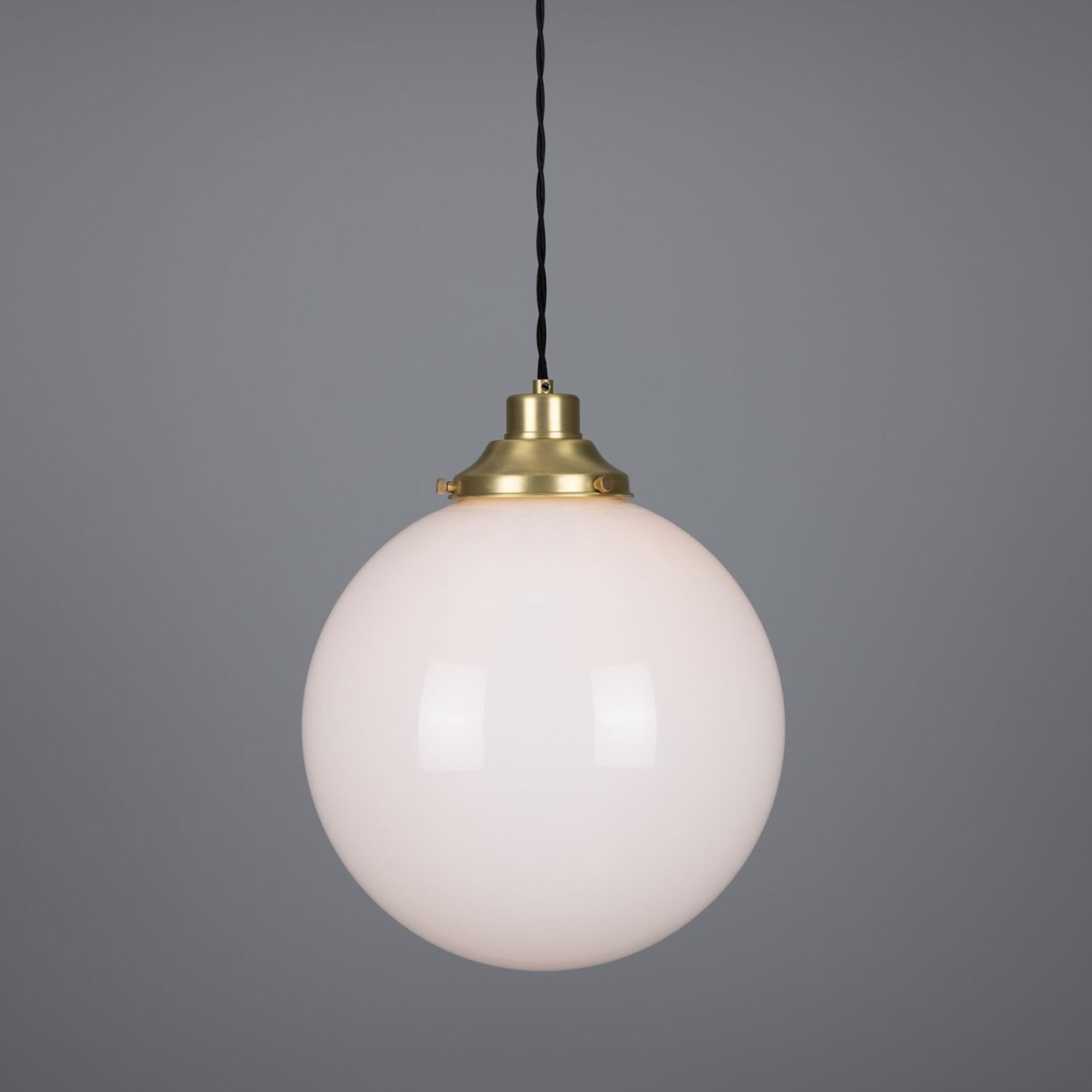 Gentry Opal Glass Globe Pendant Light 30cm