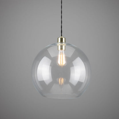 Eden Large Clear Open Glass Globe Pendant Light 35cm