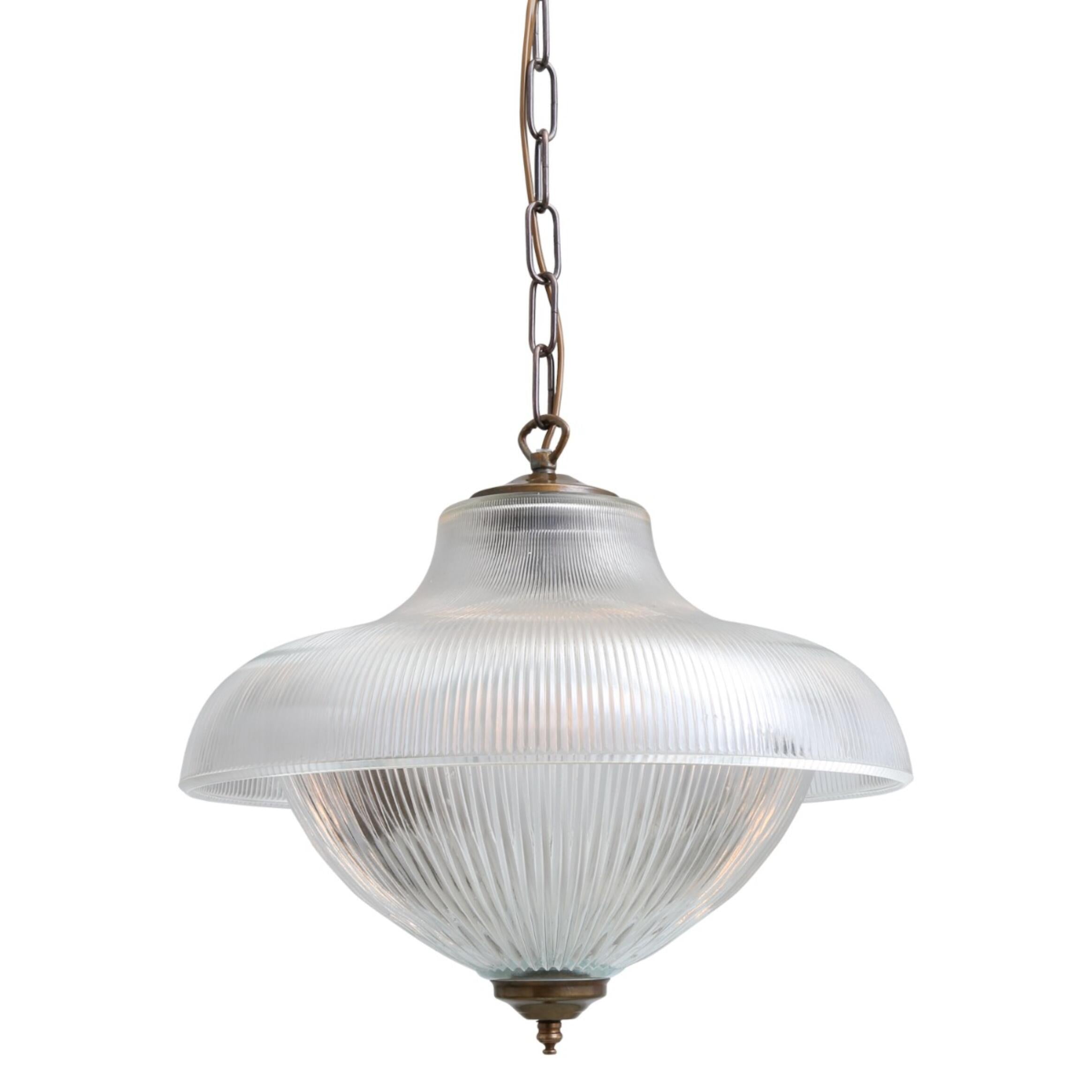 Essence Vintage Prismatic Glass Pendant Light 40cm