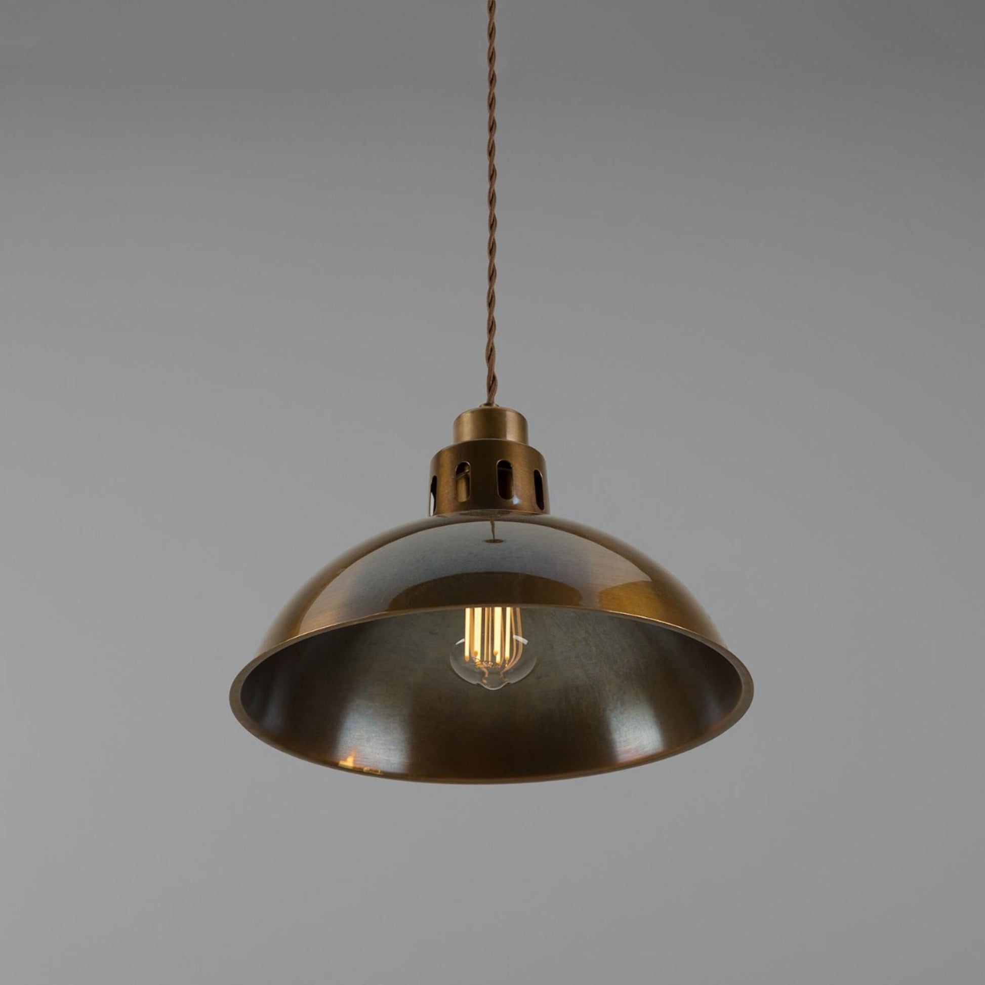 Paris Industrial Brass Pendant Light 30cm, product shot