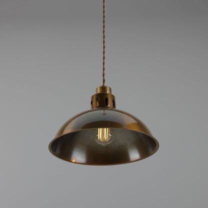 Paris Industrial Brass Pendant Light 30cm, product shot