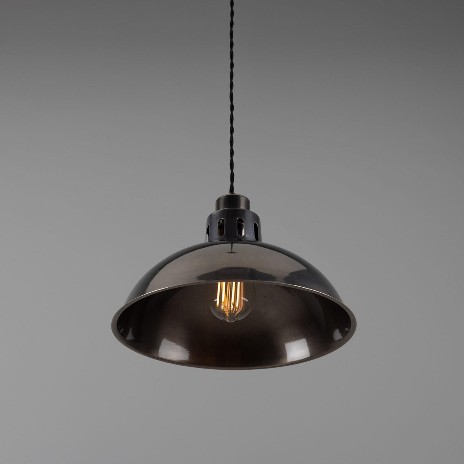 Paris Industrial Brass Pendant Light 30cm, product shot