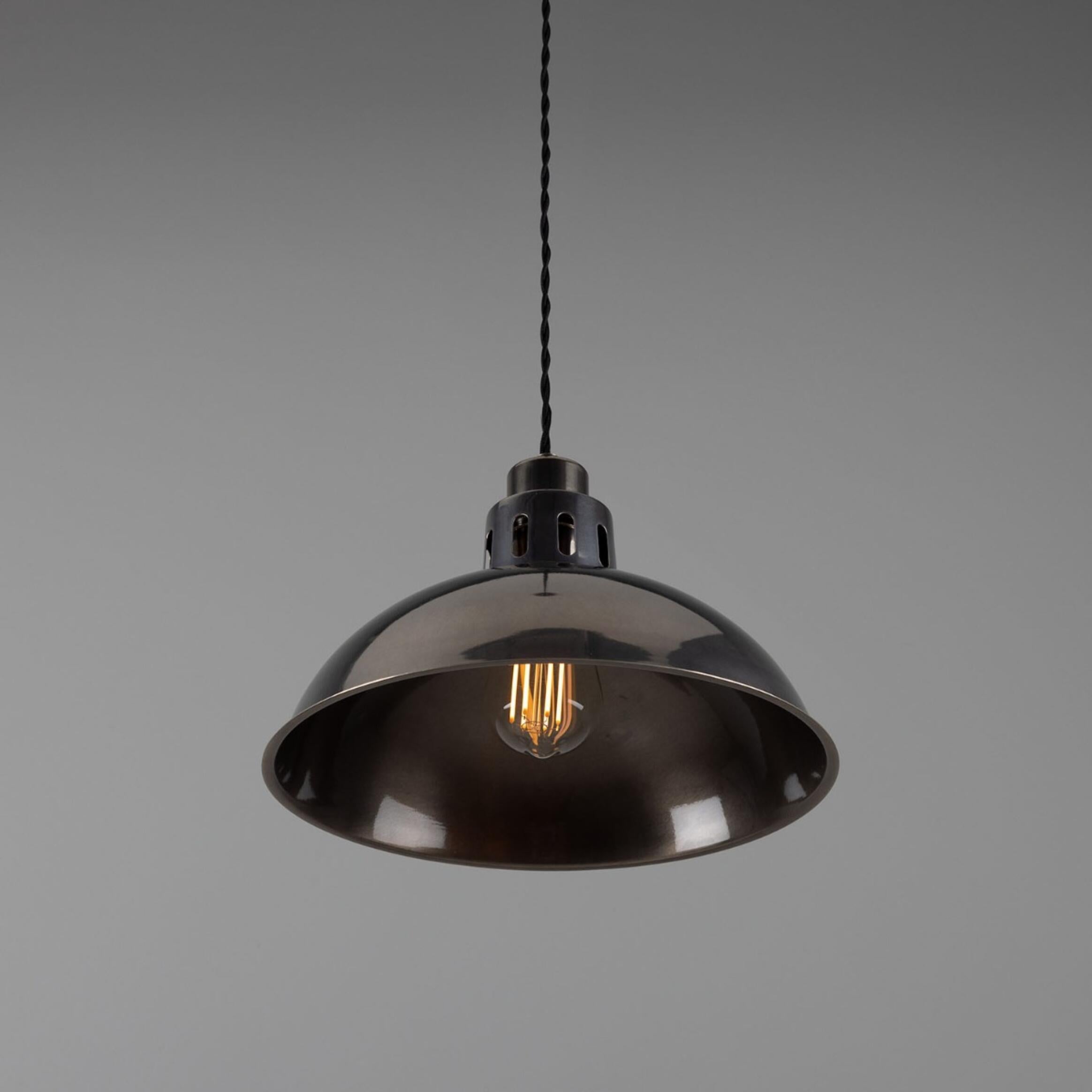 Paris Industrial Brass Pendant Light 30cm, product shot