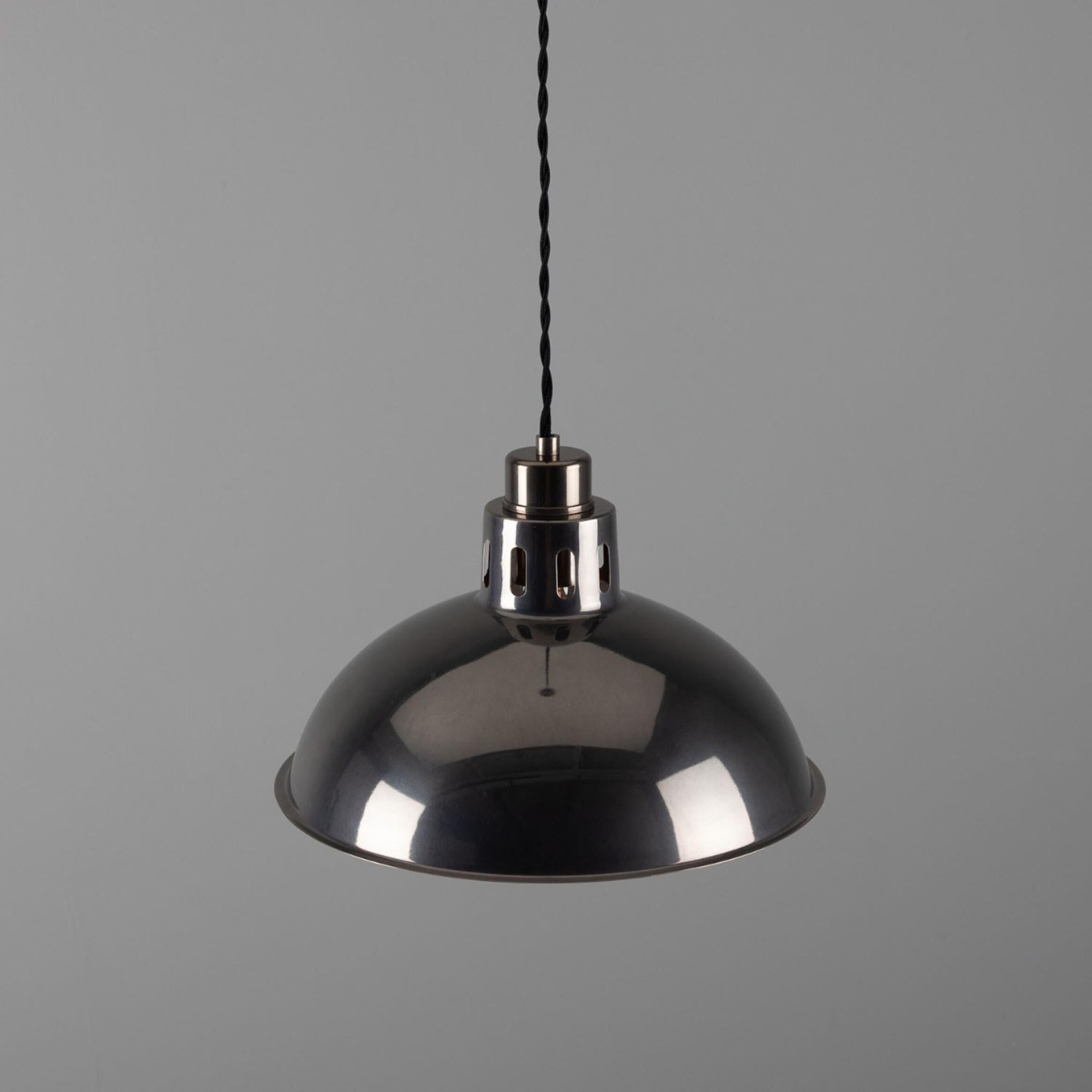 Paris Industrial Brass Pendant Light 30cm, product shot