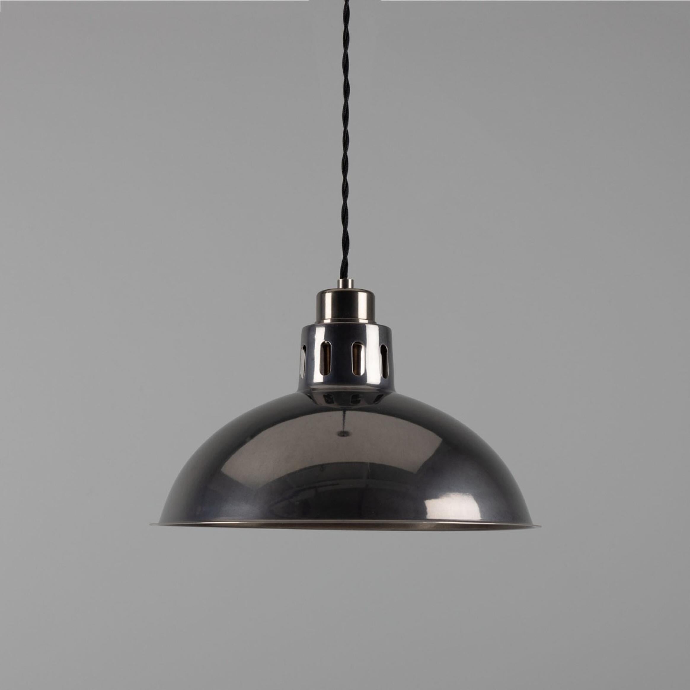 Paris Industrial Brass Pendant Light 30cm, product shot