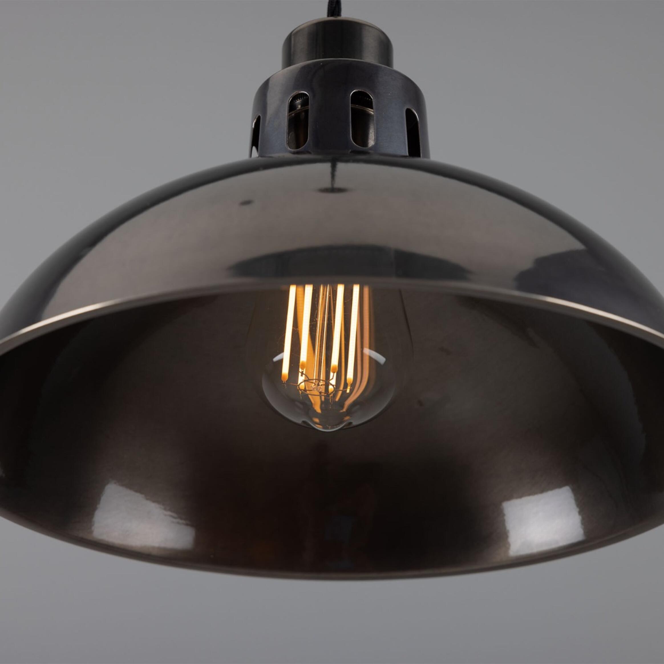 Paris Industrial Brass Pendant Light 30cm, product shot