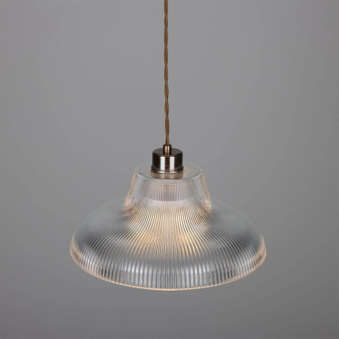 Mono Industrial Railway Glass Pendant Light 30cm
