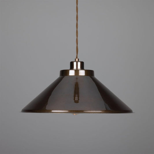 Rio Vintage Brass Pendant Light 38cm