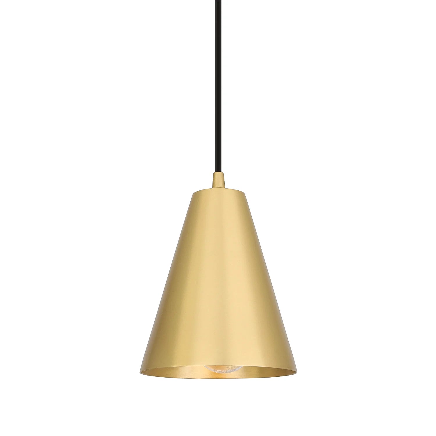 Moya Modern Brass Cone Pendant Light 14cm