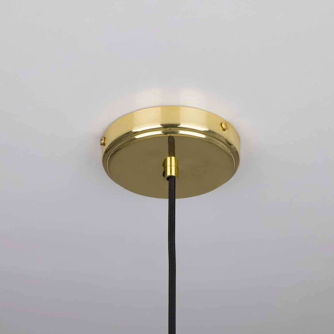 Nehir Reeded Glass and Brass Pendant 20cm
