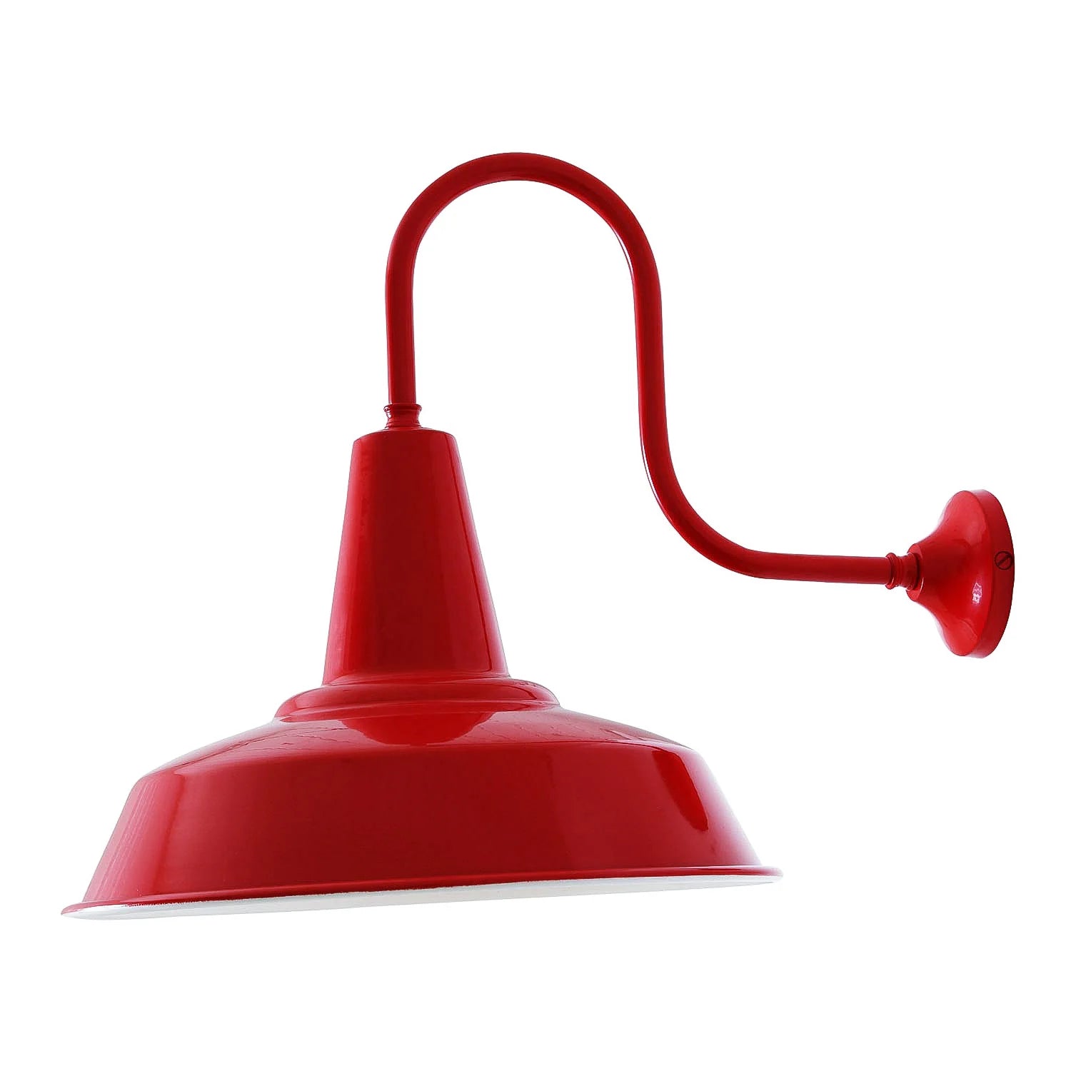 Hex Industrial Factory Swan Neck Wall Light 30.5cm