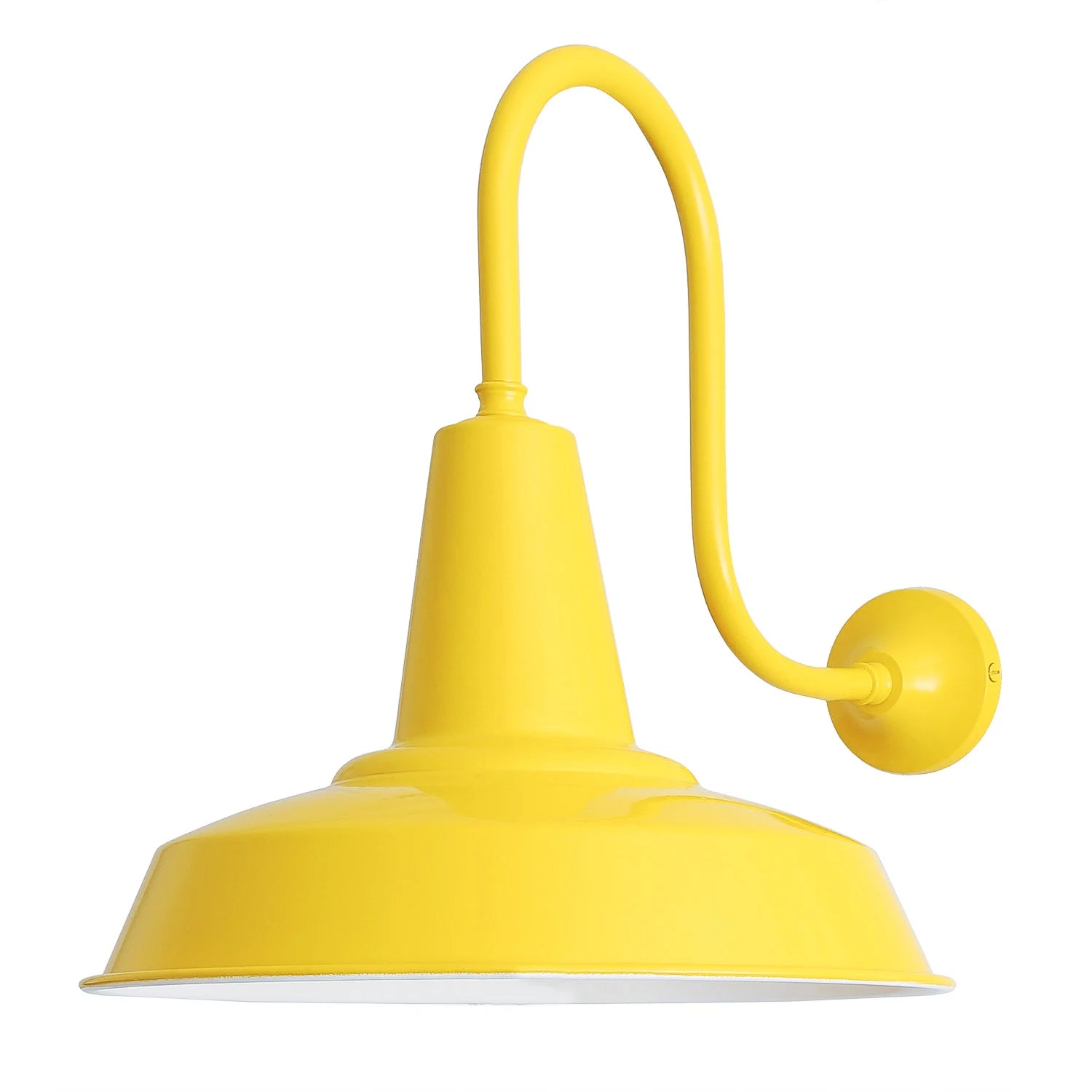 Hex Industrial Factory Swan Neck Wall Light 30.5cm