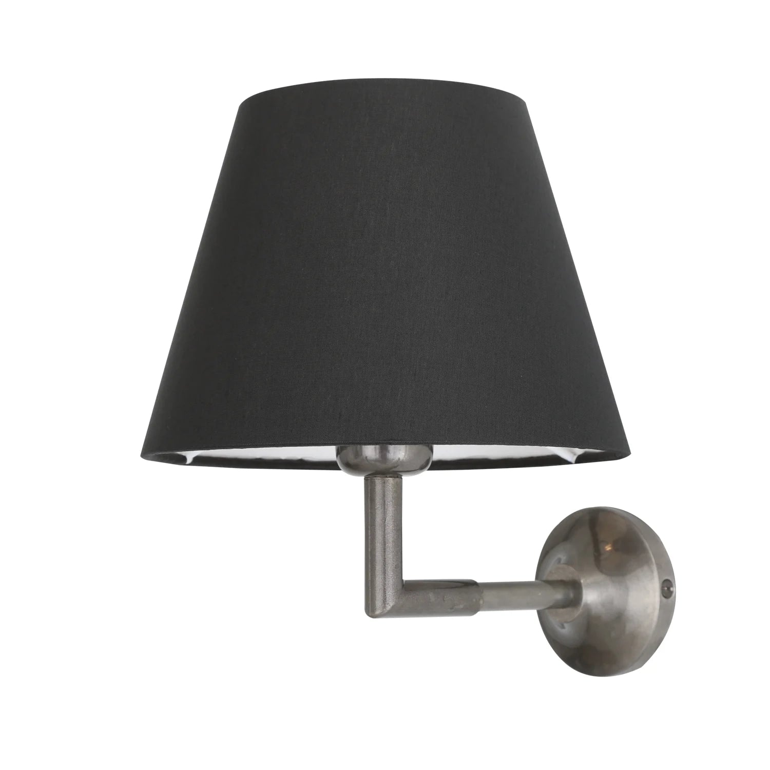 Kilkee Modern Brass Wall Light with Fabric Shade 20cm