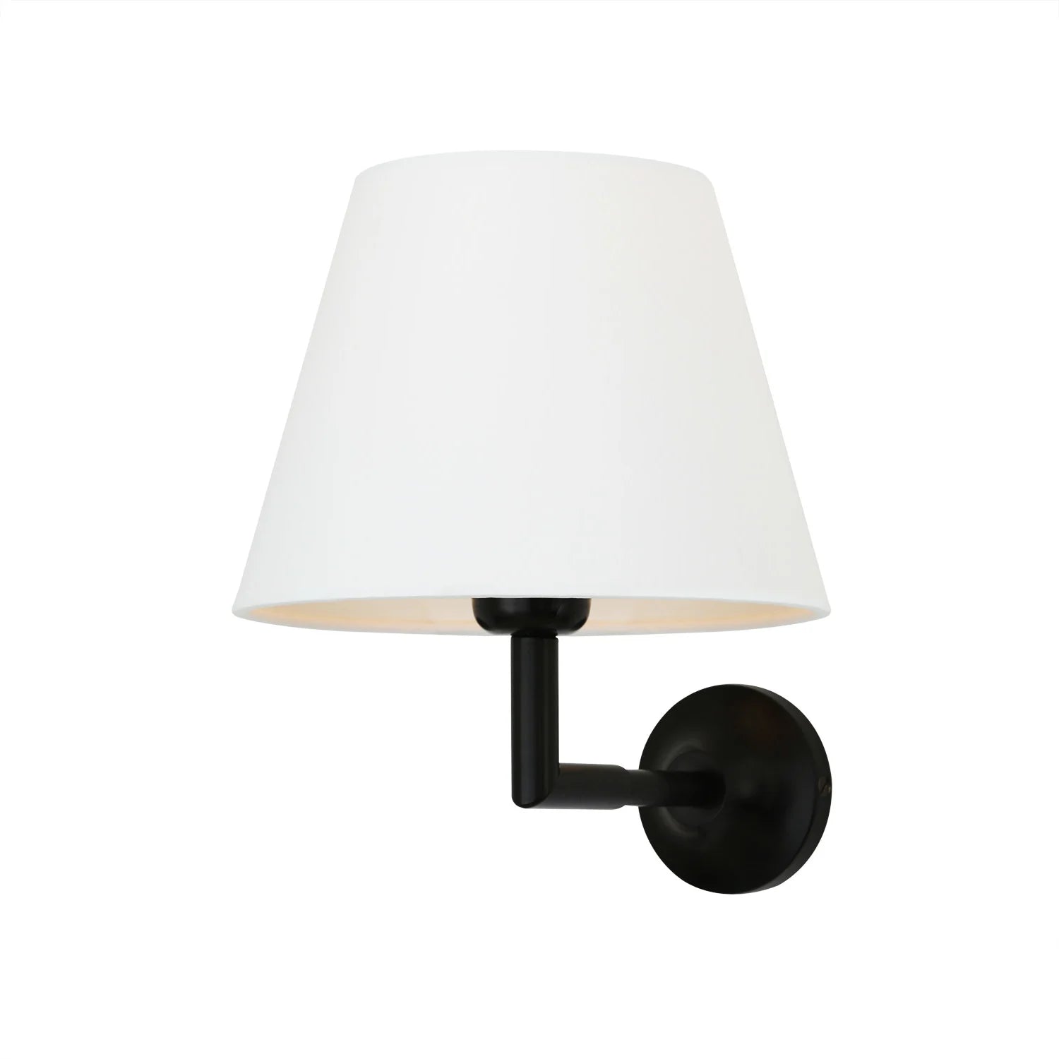 Kilkee Modern Brass Wall Light with Fabric Shade 20cm